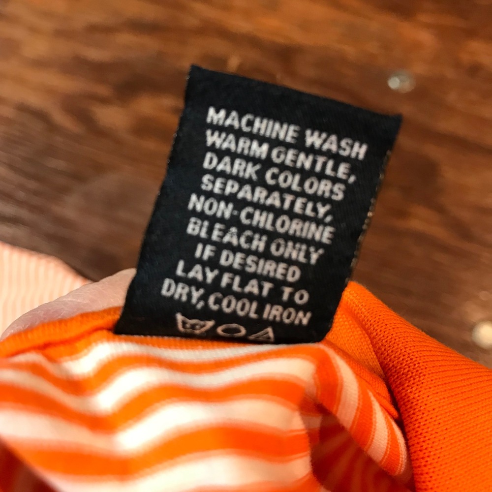 Belvedere Golf Club Mens Large Orange White Striped Supima Cotton Polo Shirt - Picture 7 of 12